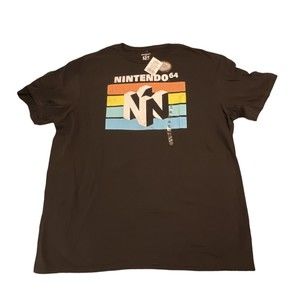 Nintendo 64 Classic Logo Black T-Shirt Men’s Size 2XL